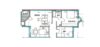 3-ZKB Wohnung mit Balkon in zentraler Lage - Grundriss 3-ZKB mit Balkon